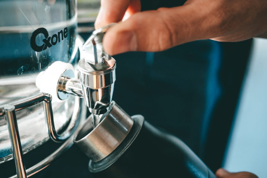 Gourde Larq en utilisation